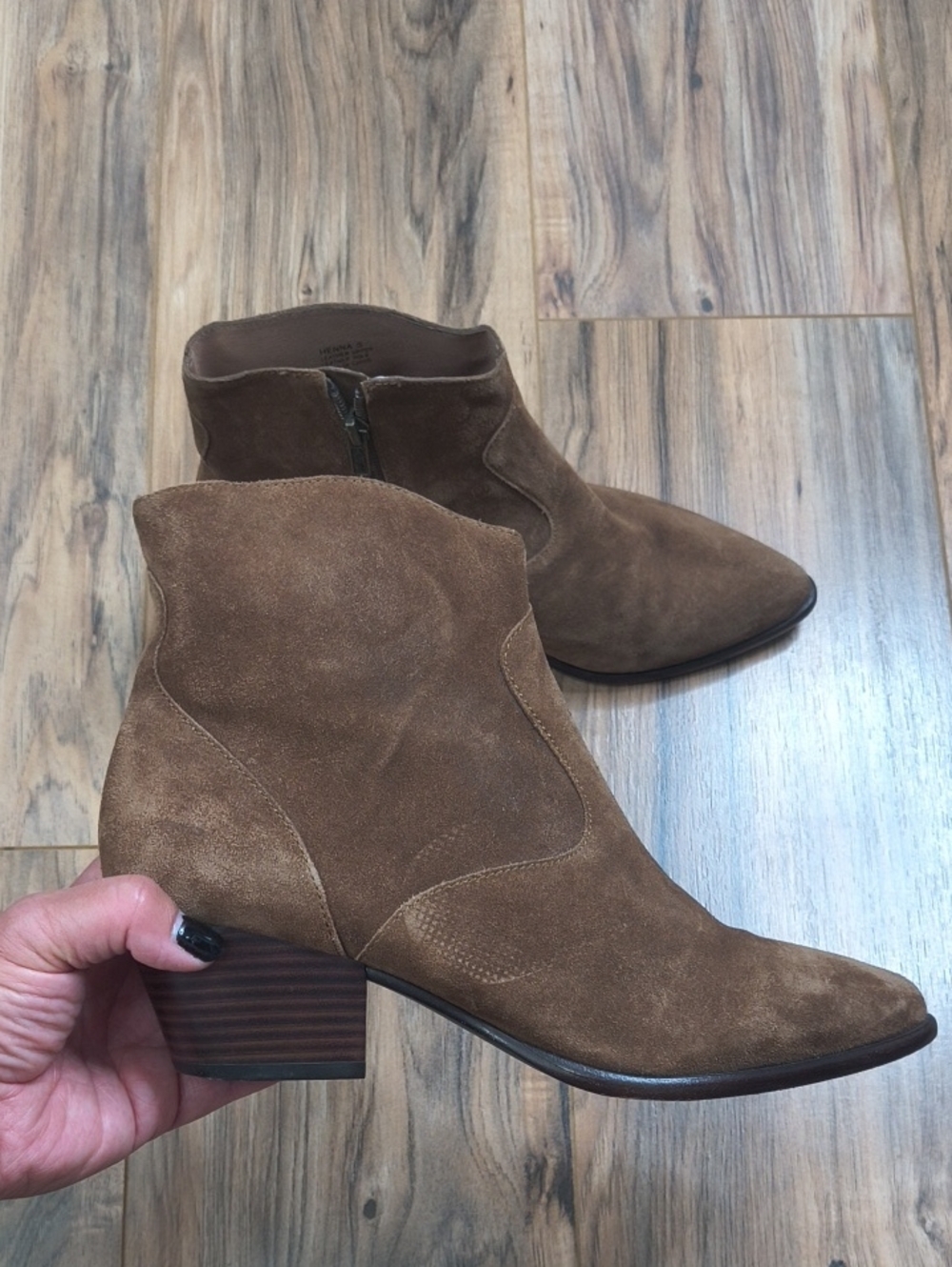ASH Henna Brown Leather Booties